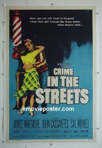 #2662 CRIME IN THE STREETS paperbacked one-sheet '56