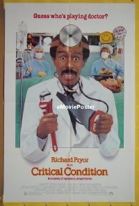 A186 CRITICAL CONDITION one-sheet movie poster '86 Richard Pryor