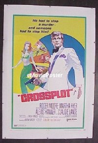#065 CROSSPLOT linen 1sh '70 Roger Moore 