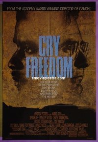 A195 CRY FREEDOM one-sheet movie poster '87 Kevin Kline, Washington
