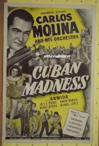 #177 CUBAN MADNESS 1sh '45 Carlos Molina 