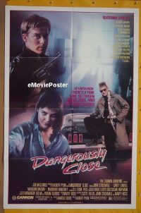 A218 DANGEROUSLY CLOSE one-sheet movie poster '86 Carey Lowell