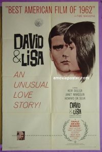 #9100 DAVID & LISA 1sh '63 Dullea 