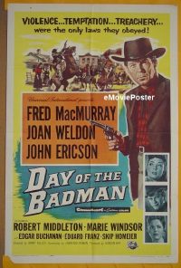 #198 DAY OF THE BADMAN 1sh '58 MacMurray 