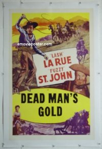 #0584 DEAD MAN'S GOLD linen 1sh48 Lash La Rue 