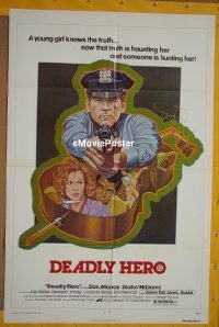 #204 DEADLY HERO 1sh '76 Don Murray 