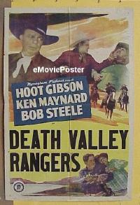 #309 DEATH VALLEY RANGERS 1sh '43 Hoot Gibson 