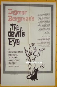 #222 DEVIL'S EYE 1sh '60 Ingmar Bergman 
