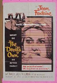 A280 DEVIL'S OWN one-sheet movie poster '67 Hammer, Joan Fontaine