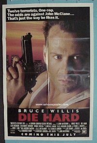 #7487 DIE HARD advance 1sh '88 Bruce Willis