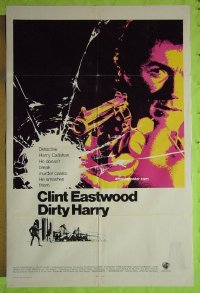 #299 DIRTY HARRY 1sh '71 Clint Eastwood 