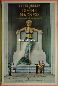 #127 DIVINE MADNESS style B 1sh '80 mermaid 