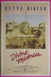 #072 DIVINE MADNESS style A 1sh '80 Midler 