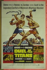 #7359 DUEL OF THE TITANS 1sh 63 Reeves, Scott 