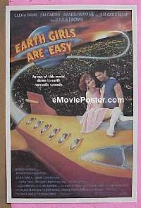 h185 EARTH GIRLS ARE EASY one-sheet movie poster '89 Geena Davis, Goldblum