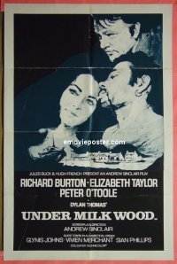 t063 UNDER MILK WOOD English one-sheet movie poster '73 Elizabeth Taylor