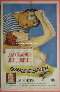 #7670 FEMALE ON THE BEACH 1sh '55 Crawford 