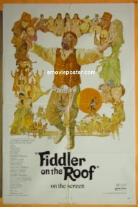 #1233 FIDDLER ON THE ROOF style B 1sh72 Topol 