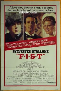 #278 FIST 1sh '77 Sylvester Stallone 