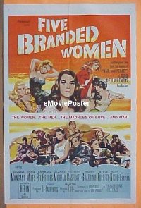 #010 5 BRANDED WOMEN 1sh '60 Moreau 