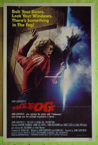 #184 FOG style B 1sh '80 John Carpenter, Jamie Lee Curtis, there's something out there!