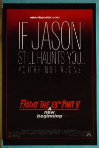 #2363 FRIDAY THE 13TH 5 1sh '85 Feldman