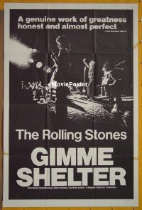 #256 GIMME SHELTER rare style 1sh '71 Jagger 