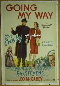 #054 GOING MY WAY linen 1sh '44 Bing Crosby 