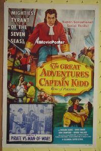 #314 GREAT ADVENTURES OF CAPTAIN KIDD 1sh '53 