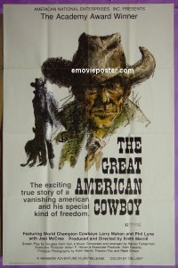 #1364 GREAT AMERICAN COWBOY 1sh '74 L. Mahan 