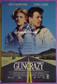 #9026 GUNCRAZY video 1sh '92 Drew Barrymore 