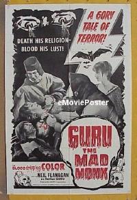 #241 GURU THE MAD MONK 1sh '70 Milligan 