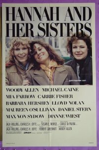 #2408 HANNAH & HER SISTERS 1sh 86 Woody Allen