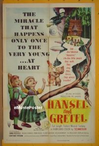 #1360 HANSEL & GRETEL 1sh '54 puppets! 