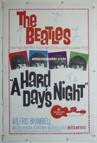 #2321 HARD DAY'S NIGHT linen 1sh '64 Beatles 