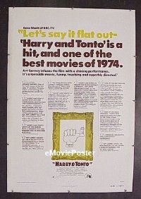 #078 HARRY & TONTO style B linen 1sh '74 