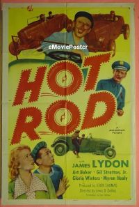 #239 HOT ROD 1sh '50 car racing, Jimmy Lydon 