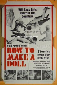 #7463 HOW TO MAKE A DOLL 1sh '68 eye-popping! 