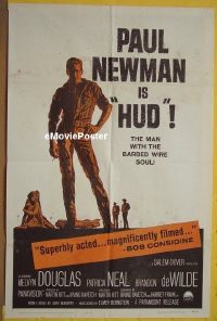 #353 HUD 1sh '63 Newman, Douglas 