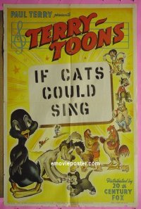 #1477 IF CATS COULD SING 1sh '50 Terry-Toons! 