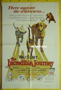 A621 INCREDIBLE JOURNEY one-sheet movie poster R74 Walt Disney