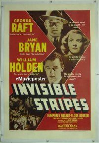 #135 INVISIBLE STRIPES linen 1sh '39 Bogart 