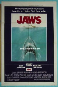 #9339 JAWS 1sh '75 Spielberg, Scheider 
