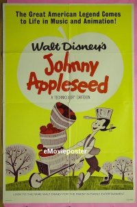 #1439 JOHNNY APPLESEED 1sh R66 Walt Disney 