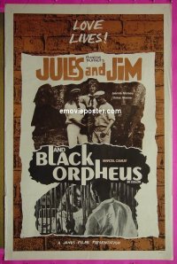 #9353 JULES & JIM/BLACK ORPHEUS 1sh '60s 