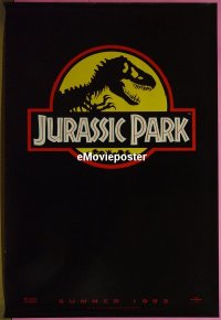 #225 JURASSIC PARK DS teaser 1sh 93 Spielberg 