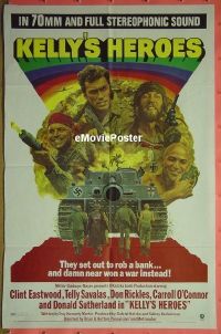 #348 KELLY'S HEROES 1sh R72 Eastwood 