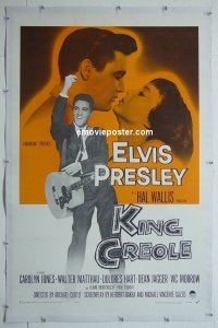 #2339 KING CREOLE linen 1sh '58 Elvis Presley 
