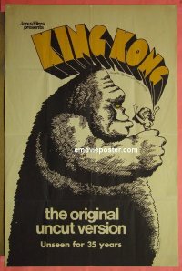 A679 KING KONG one-sheet movie poster R68 Fay Wray, Armstrong