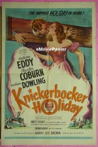 #358 KNICKERBOCKER HOLIDAY 1sh 44 Eddy,Coburn